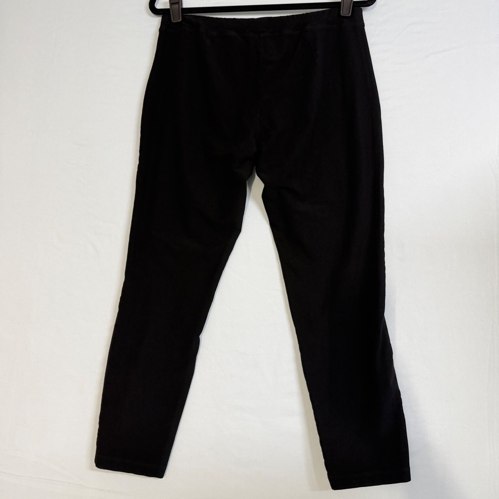 Eileen Fisher Size-M Womens Black Stretch Jersey Leggings Slim Crop Pants - Picture 9 of 11